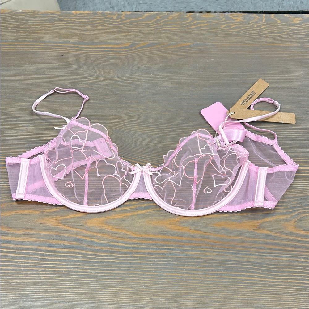 skims embroidered tulle unlined demi bra